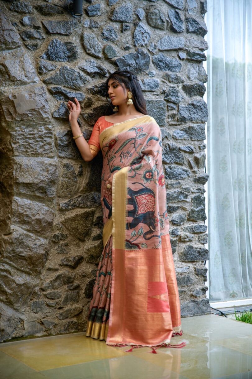 Premium Tussar silk saree - Image 6