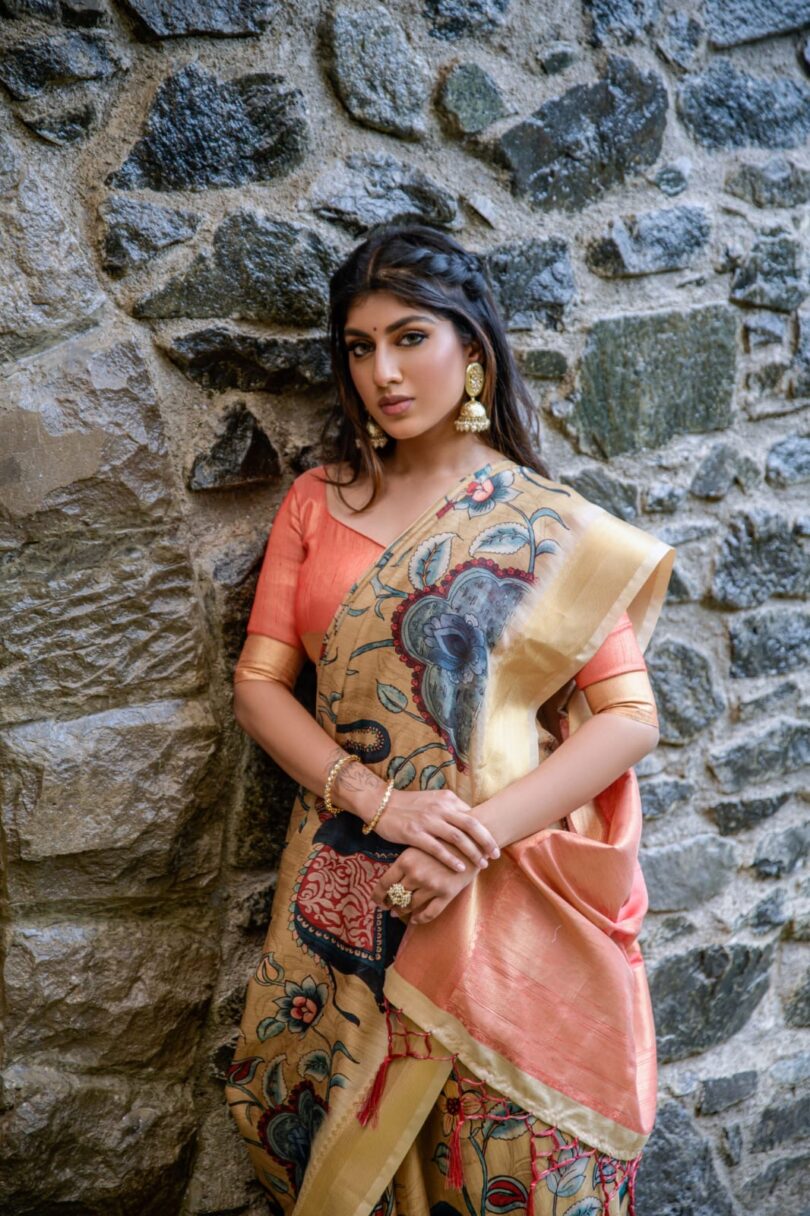 Premium Tussar silk saree - Image 9