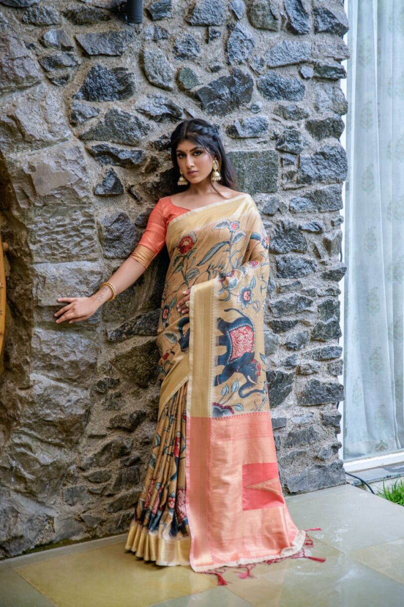 Premium Tussar silk saree - Image 10