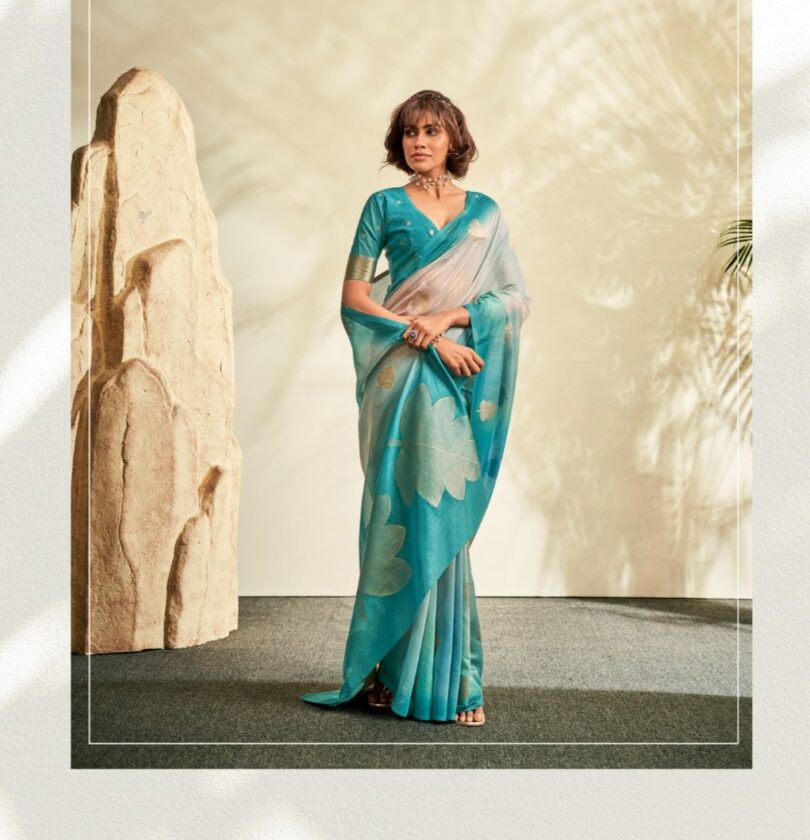 Pure Handloom Khadi Silk with Digital Print - Image 3