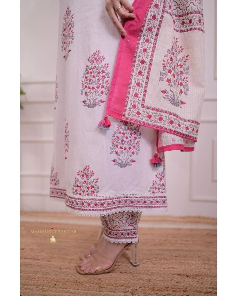 Premium Cotton Afghani Suit With Pocket - Image 7