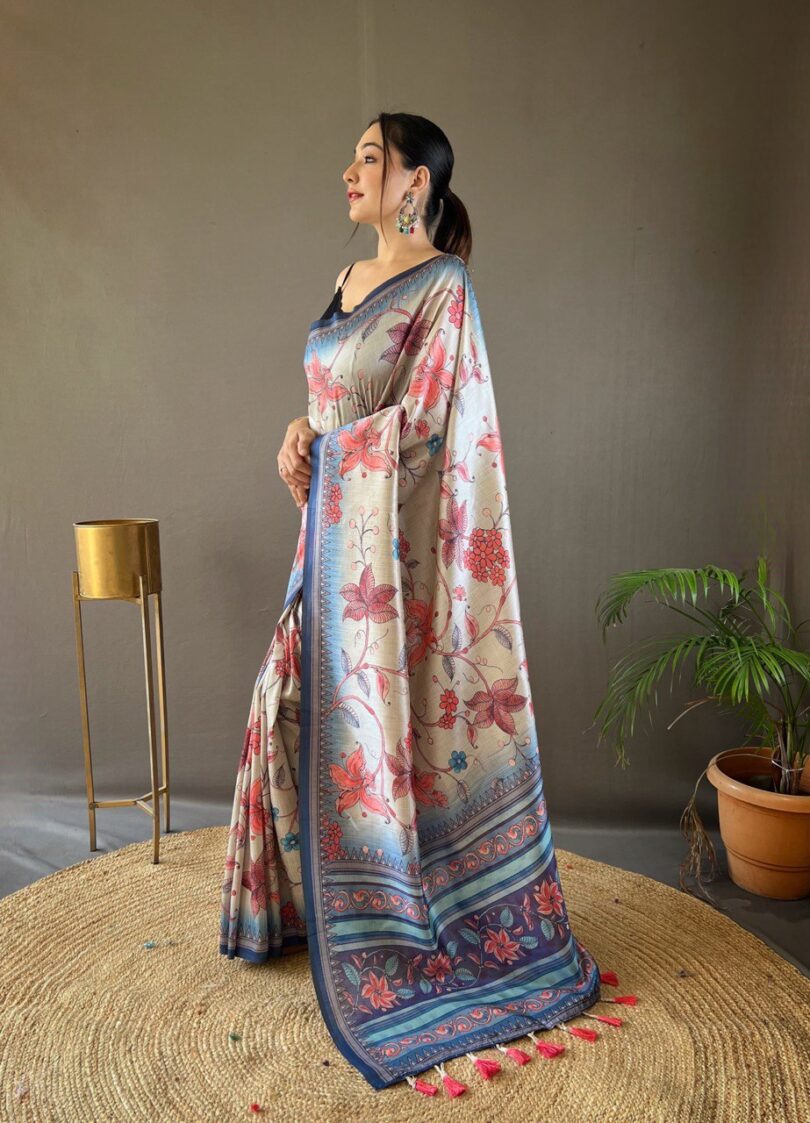 Szarna silk sarees with digital printed - Image 4