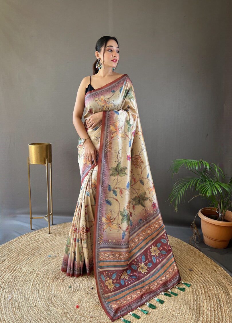 Szarna silk sarees with digital printed - Image 2