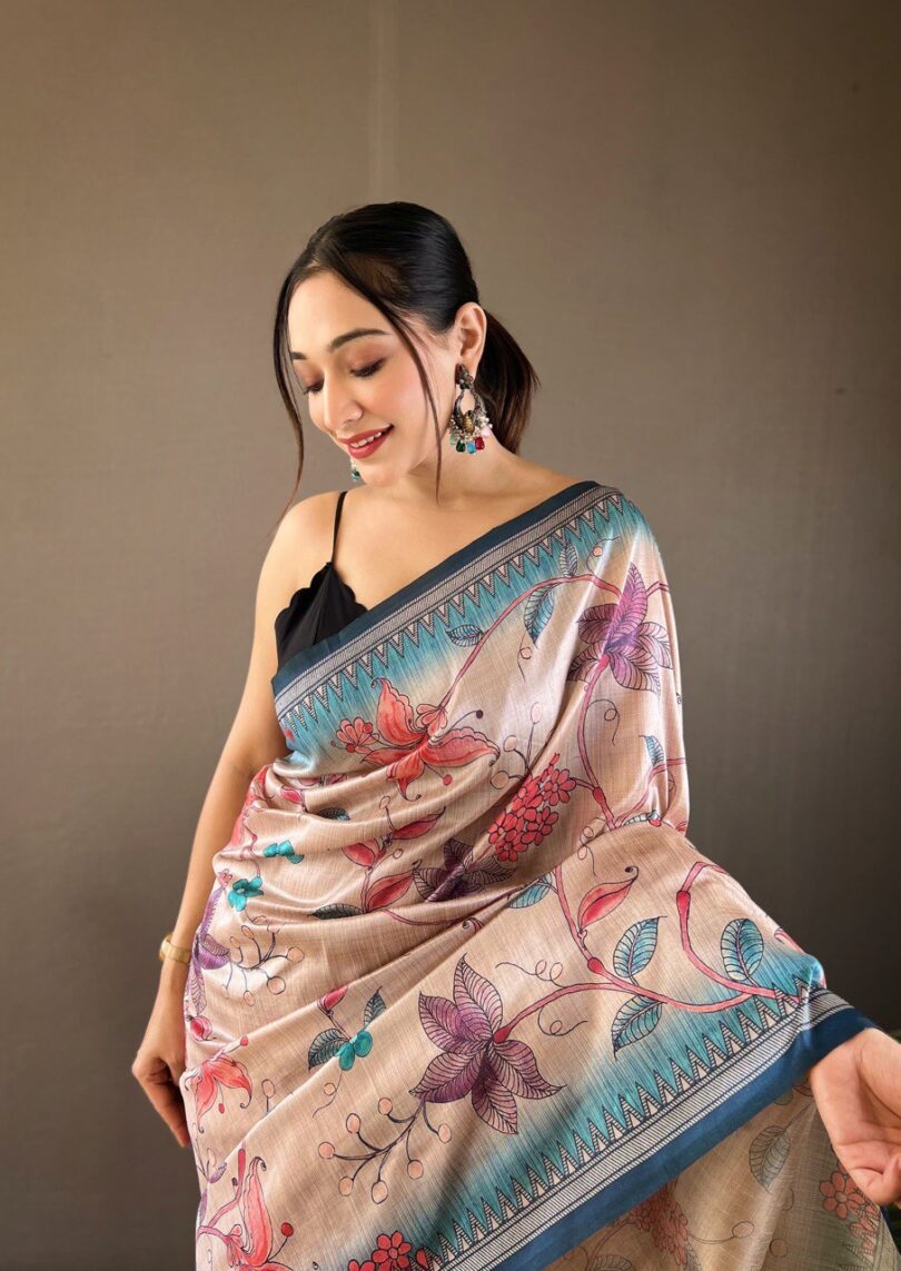 Szarna silk sarees with digital printed - Image 5