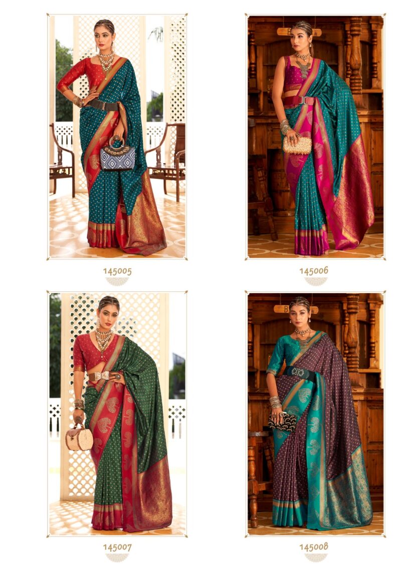 Sky Soft Banarasi Silk Saree With Blouse - Image 5